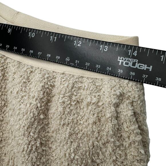 CALVIN KLEIN Women's Small Cream Beige Teddy Plush Fleece Jogger Sweatpants Cozy - Picture 7 of 9